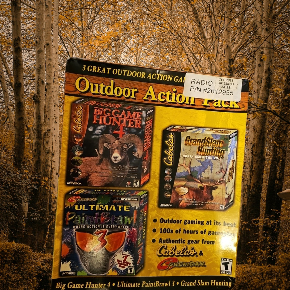 Activision Cabela's Sheridan 3 Game Outdoor Action Pack PC Big Box 2001